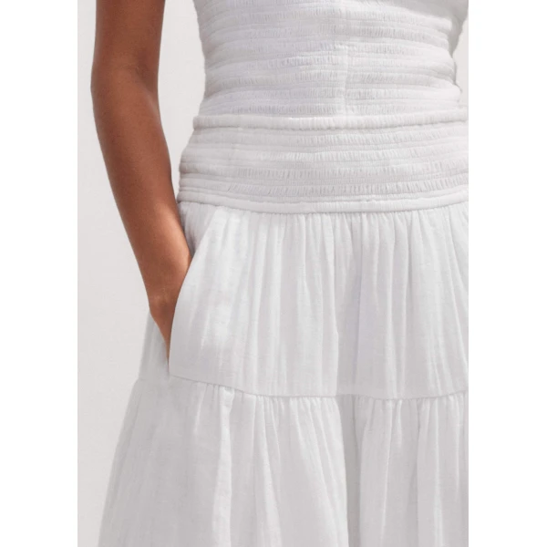 Me and Em Cheesecloth Midi Skirt
Cotton Cheesecloth Skirt, view 6