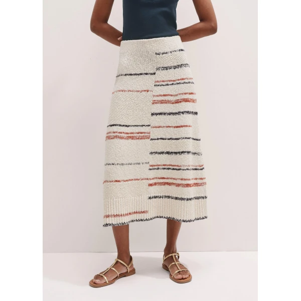 Me and Em Cotton Bouclé Stripe Knit Maxi Skirt
Cotton Bouclé, view 3