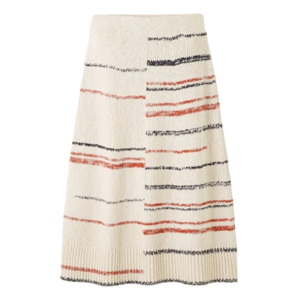 Cotton Bouclé Stripe Knit Maxi Skirt
Cotton Bouclé