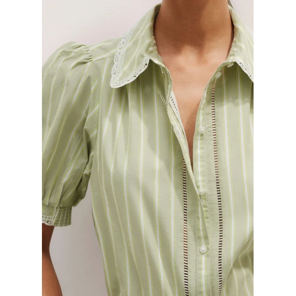 Me and Em Cotton Stripe Lace Trim Blouse
Cotton Voile Top, view 3
