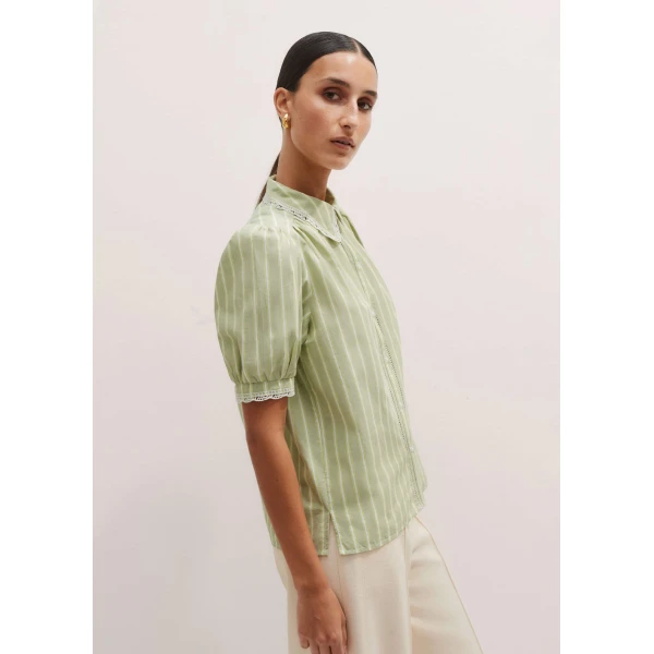 Me and Em Cotton Stripe Lace Trim Blouse
Cotton Voile Top, view 6