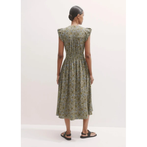 Me and Em Cotton Trailing Lotus Print Midi DressCotton Dress, view 5
