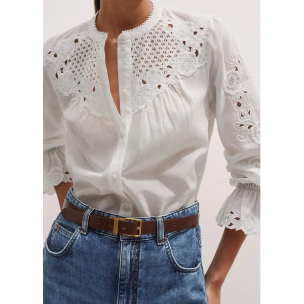Me and Em Cotton Voile Floral Embroidery Blouse
Cotton Voile Top, view 2