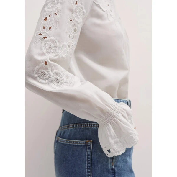 Me and Em Cotton Voile Floral Embroidery Blouse
Cotton Voile Top, view 5
