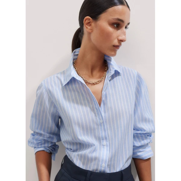 Me and Em Cotton Voile Relaxed Forever Stripe Shirt
Cotton Voile Shirting Top, view 2