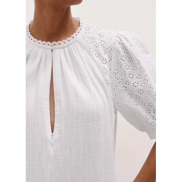 Me and Em Embroidered Cheesecloth Short Dress
Cotton Cheesecloth, view 3