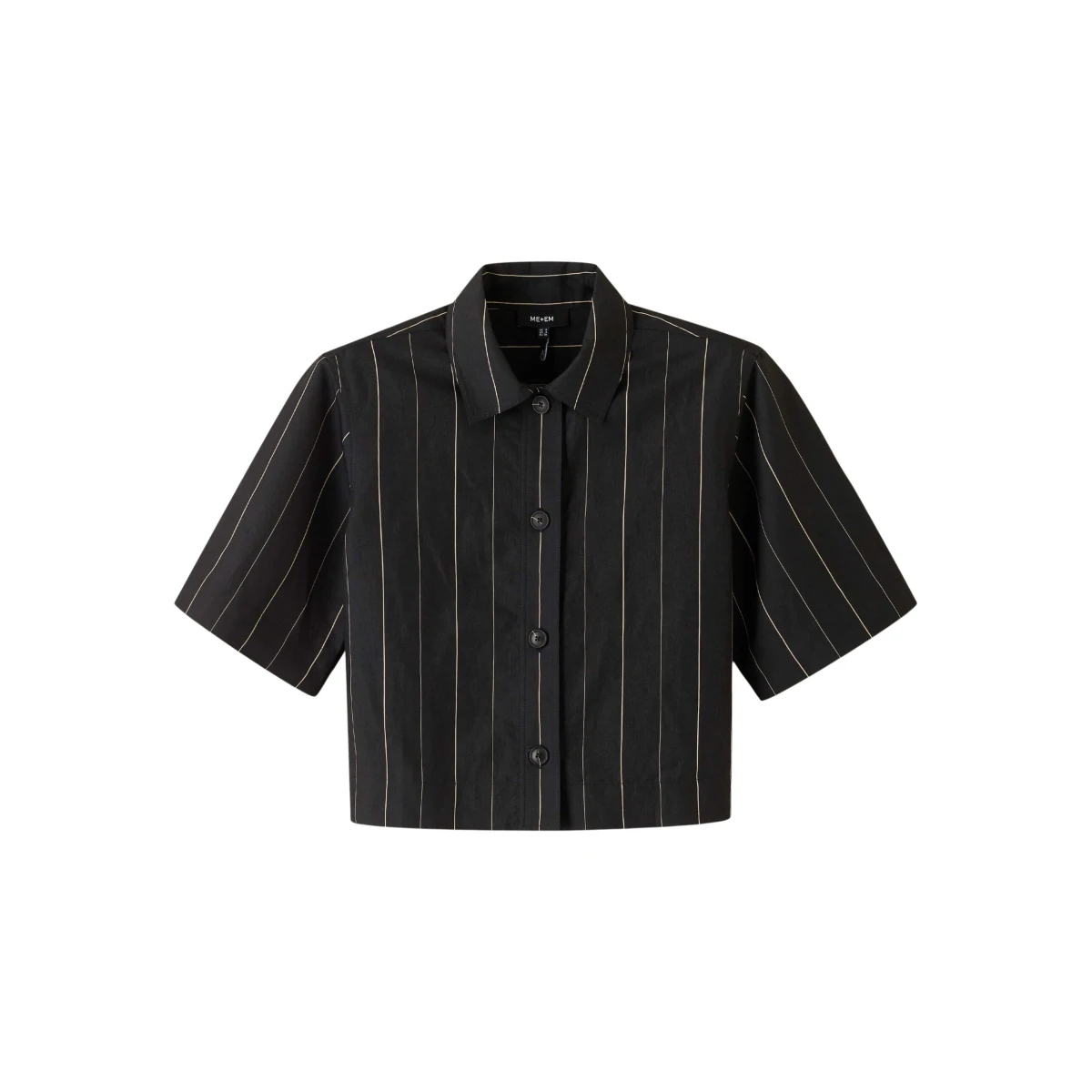 Fluid Crop Pinstripe Shirt
Italian Viscose Blend - Image 1