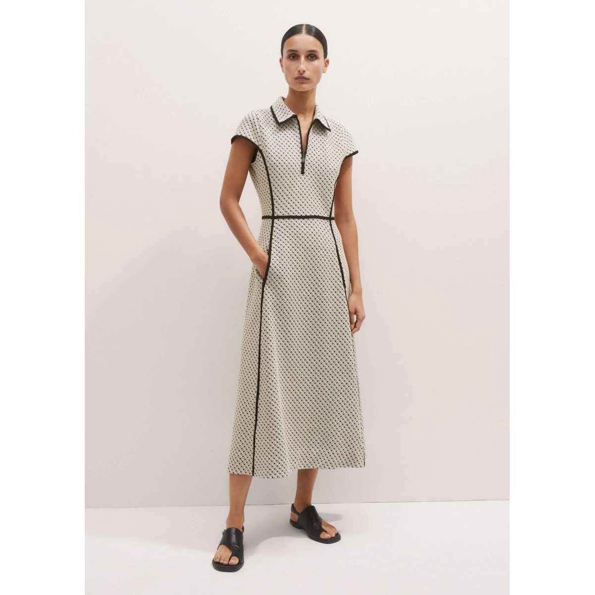 Jacquard Fit And Flare Midi Dress
Jacquard Stretch Jersey - Image 6