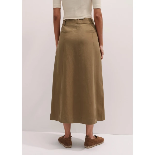 Linen Blend Wrap Maxi Skirt
Fluid Lyocell + Linen - Image 5