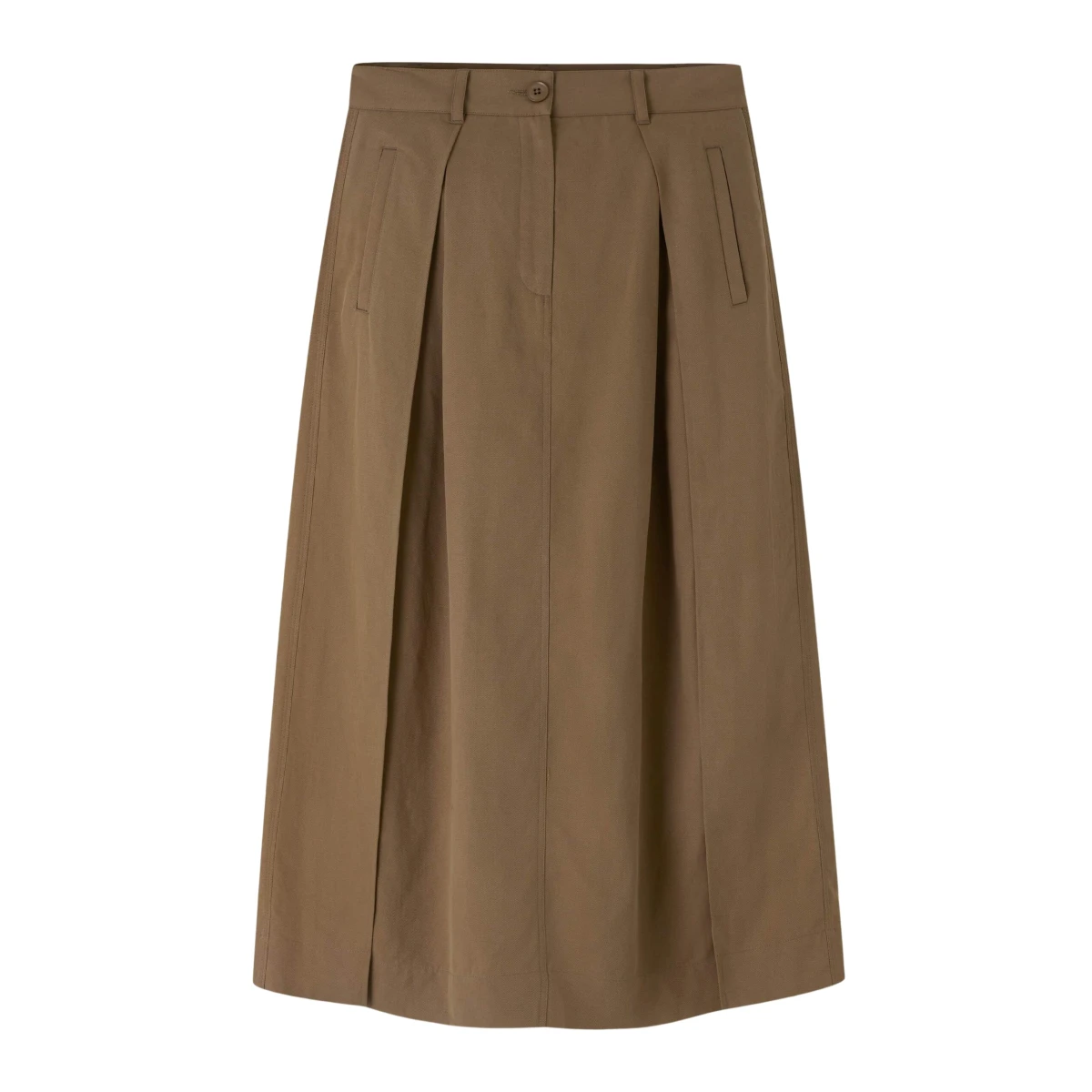 Linen Blend Wrap Maxi Skirt
Fluid Lyocell + Linen - Image 1