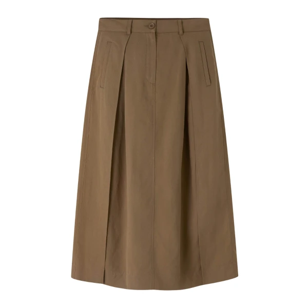 Linen Blend Wrap Maxi Skirt
Fluid Lyocell + Linen