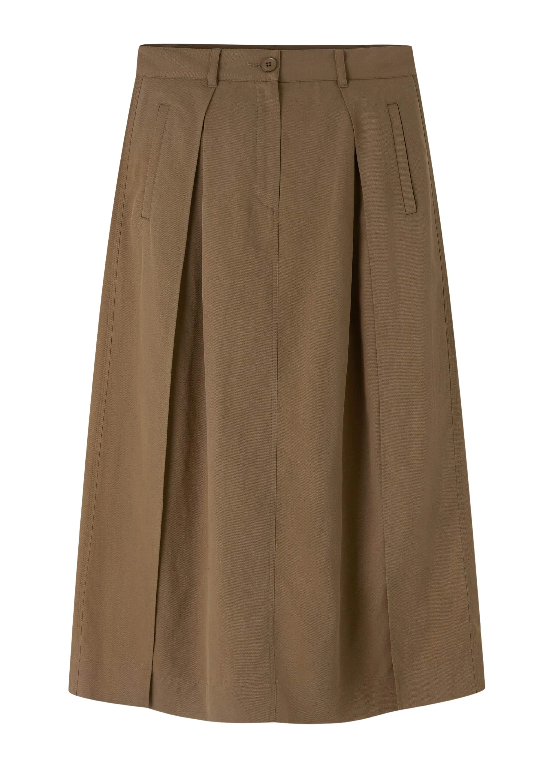 Linen Blend Wrap Maxi Skirt
Fluid Lyocell + Linen