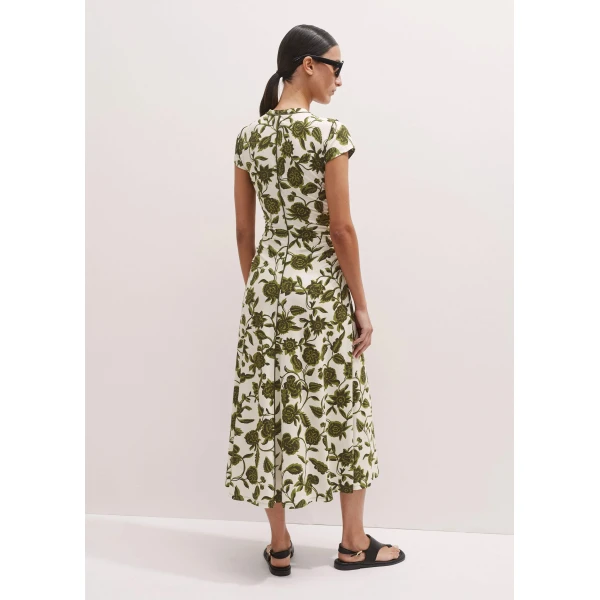 Me and Em Midnight Hibiscus Print Crew Neck Midi Dress
Textured Stretch Jersey Dress, view 5