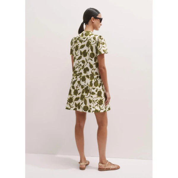 Me and Em Midnight Hibiscus Print Swing Dress
Printed Cotton Slub Jersey Dress, view 6