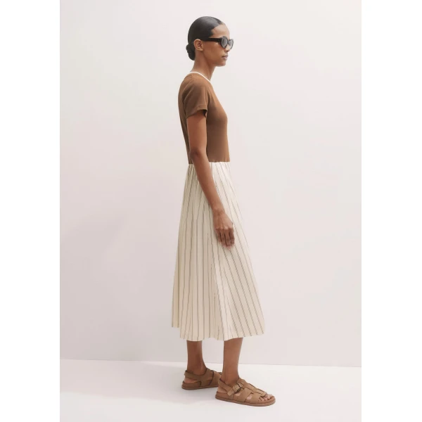Mixed Media Stripe Midi Dress
Mixed-Media Jersey - Image 5