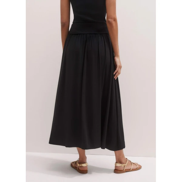 Me and Em Rib Waist Maxi Skirt
Mixed-Media Jersey Skirt, view 4