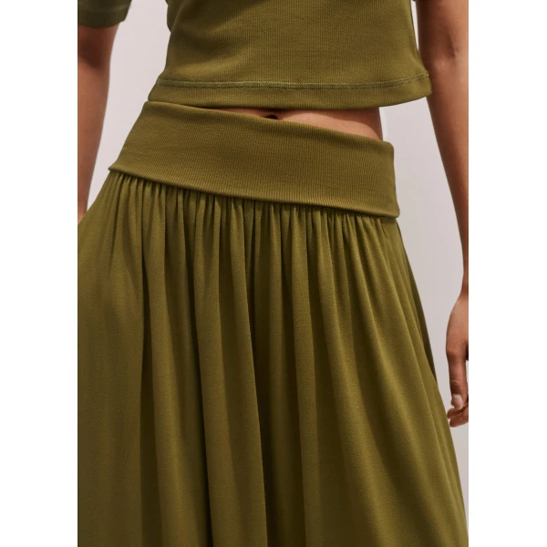 Rib Waist Maxi Skirt
Mixed-Media Jersey - Image 5