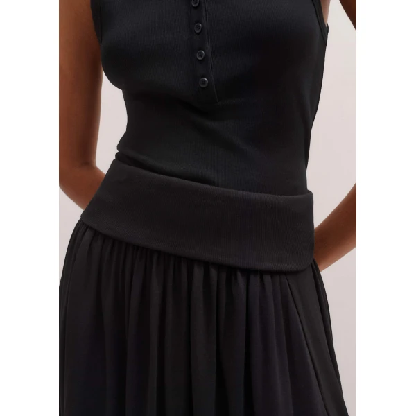 Me and Em Rib Waist Maxi Skirt
Mixed-Media Jersey Skirt, view 6