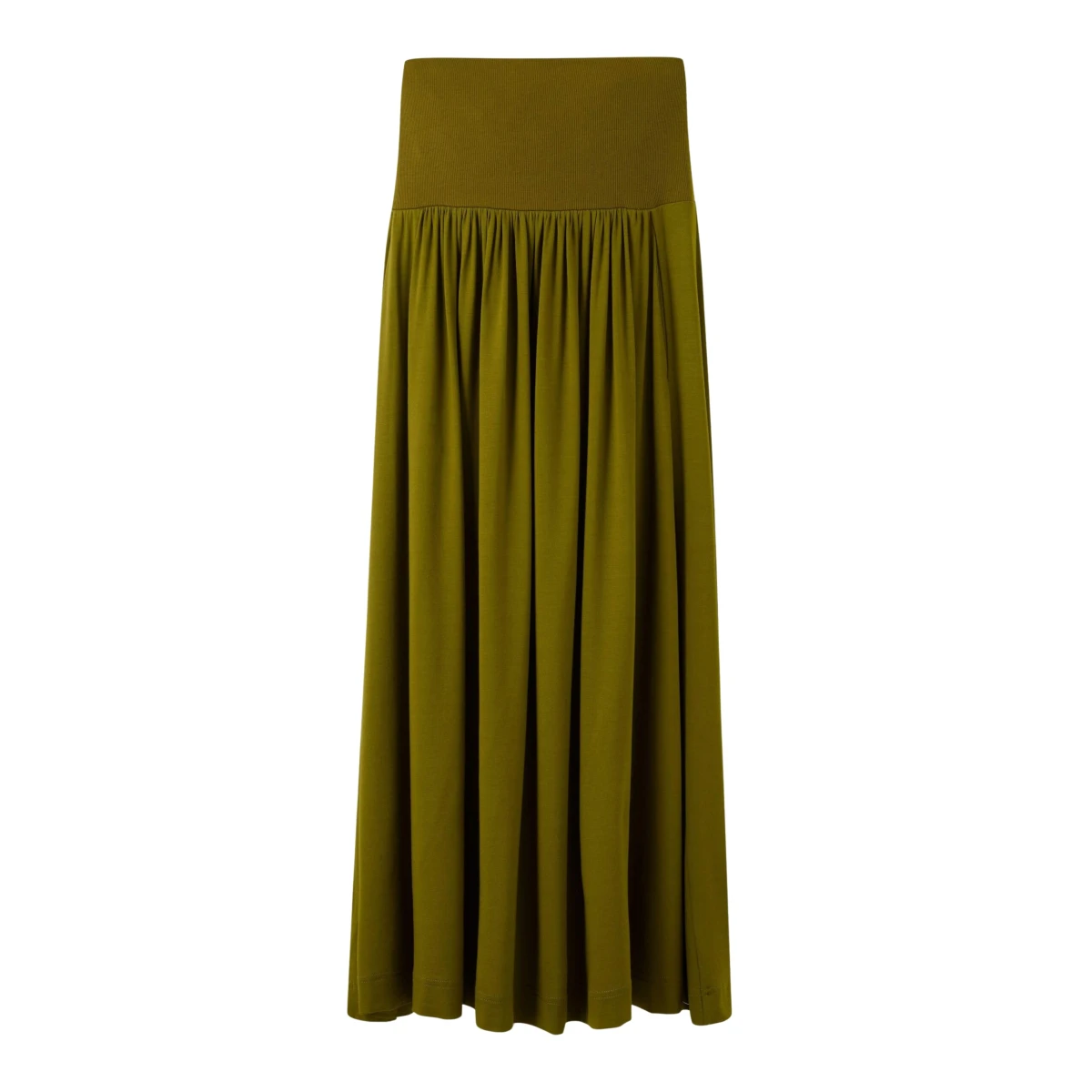 Rib Waist Maxi Skirt
Mixed-Media Jersey - Image 1
