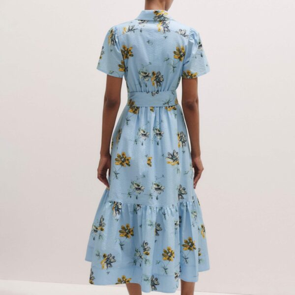 Scattered Anemone Print Seersucker Midi Dress + Belt
Textured Cotton - Image 5