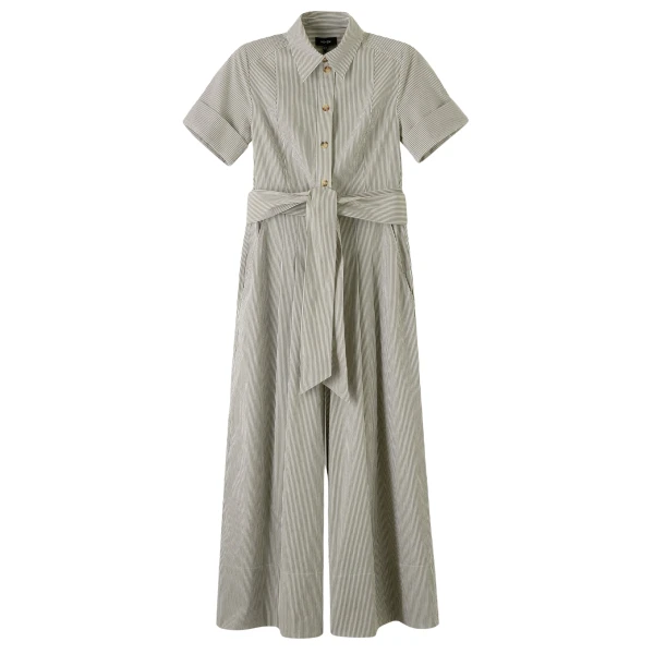 Seersucker Stripe Cropped Jumpsuit + Belt
Textured Cotton