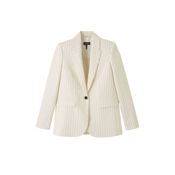Sharp Shoulder Pinstripe Blazer
Italian Wool-Blend Tailoring