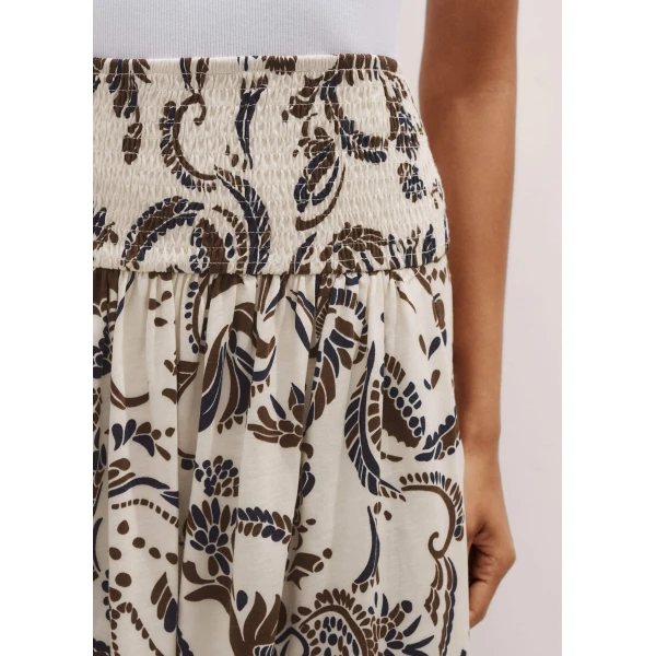 Silhouette Print Tiered Maxi Skirt
Printed Cotton Slub Jersey - Image 6