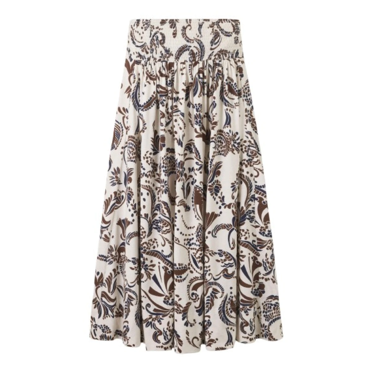 Silhouette Print Tiered Maxi Skirt
Printed Cotton Slub Jersey - Image 1