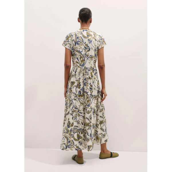 Silhouette Print Tiered Midi Dress
Printed Cotton Slub Jersey - Image 5