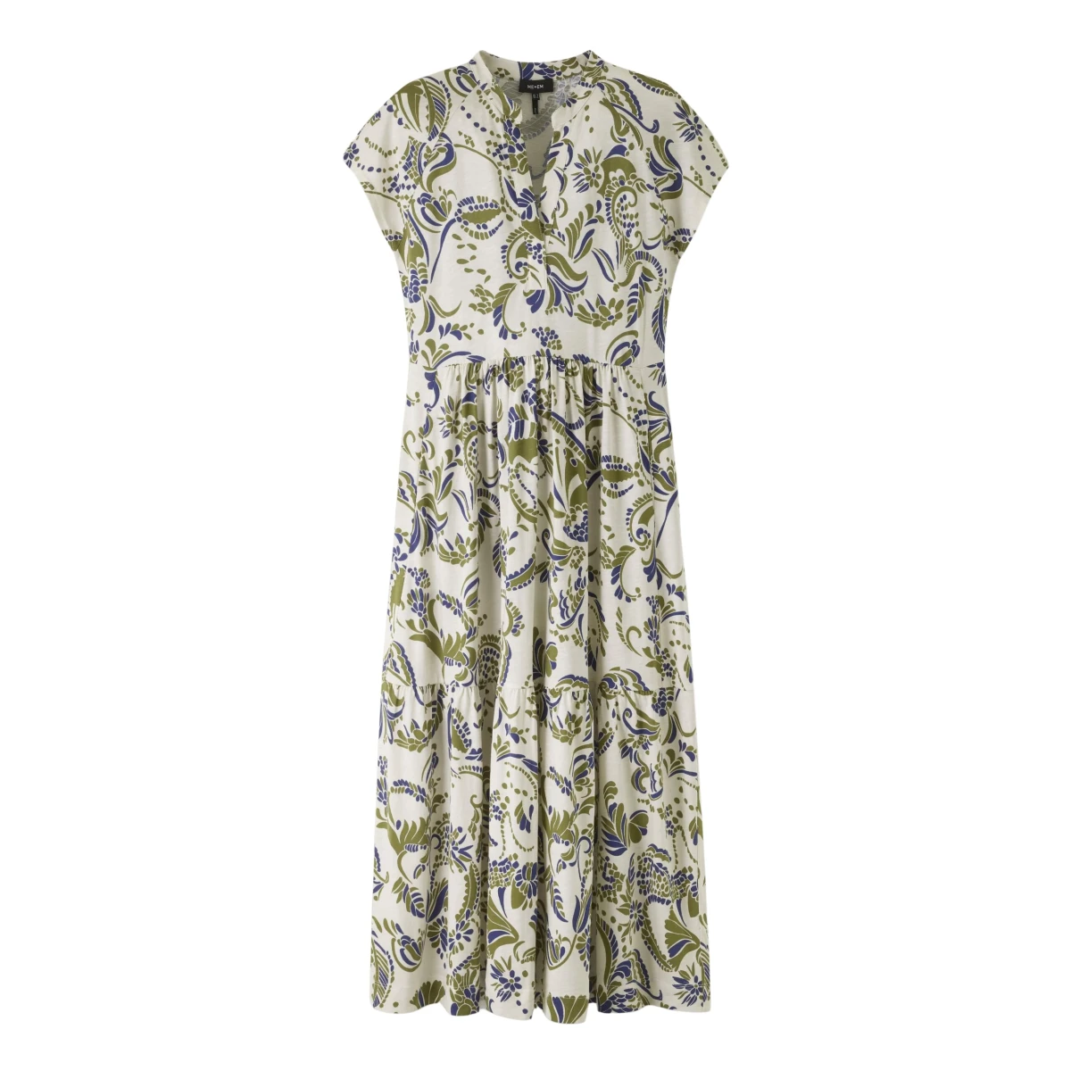 Silhouette Print Tiered Midi Dress
Printed Cotton Slub Jersey - Image 1