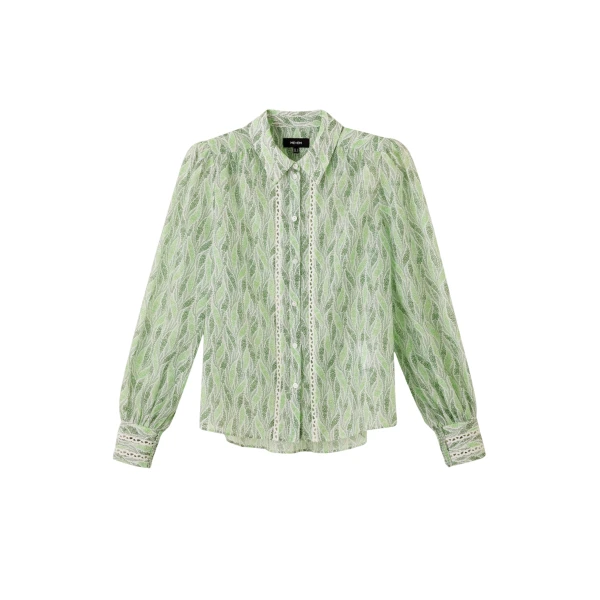 Silk Cotton Climbing Feather Print Blouse
Silk + Cotton