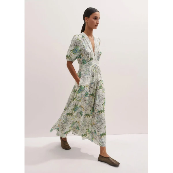 Me and Em Silk Delicate Paisley Print Maxi Dress
Matte Silk Dress, view 2