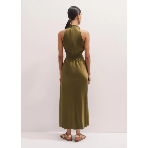 Me and Em Silk Draped Halterneck Maxi Dress
Silk Satin Dress, view 5