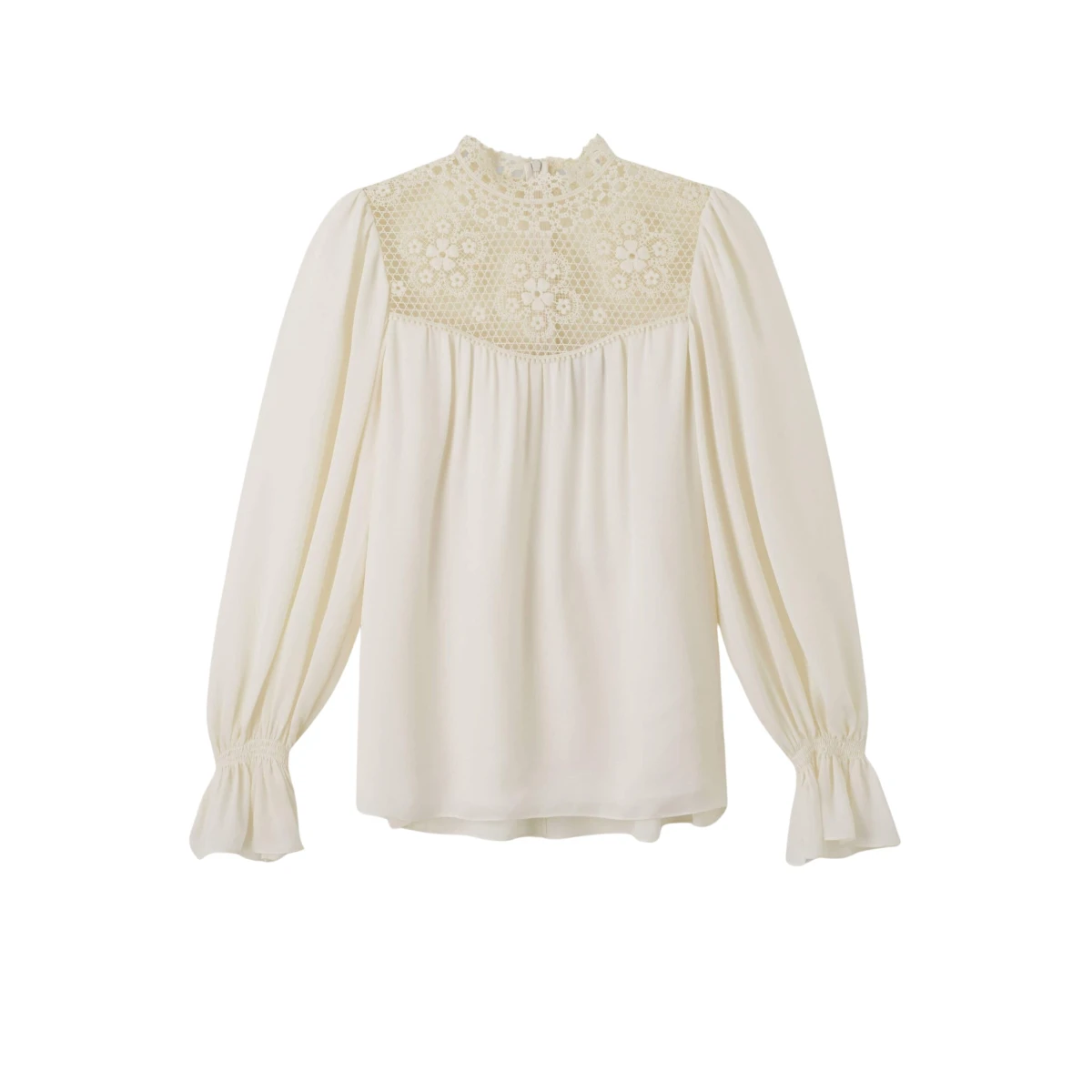 Silk + Lace Long Sleeve Blouse
Silk + Lace - Image 1