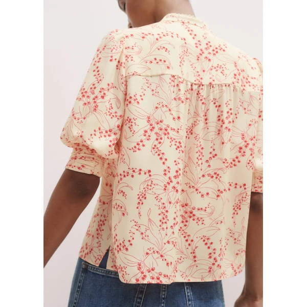 Me and Em Silk Lily Of The Valley Print Blouse
Silk Crepe Top, view 5