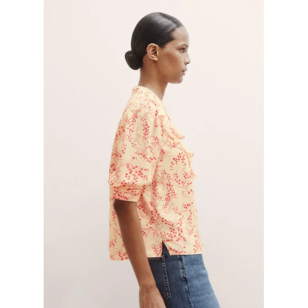 Me and Em Silk Lily Of The Valley Print Blouse
Silk Crepe Top, view 6