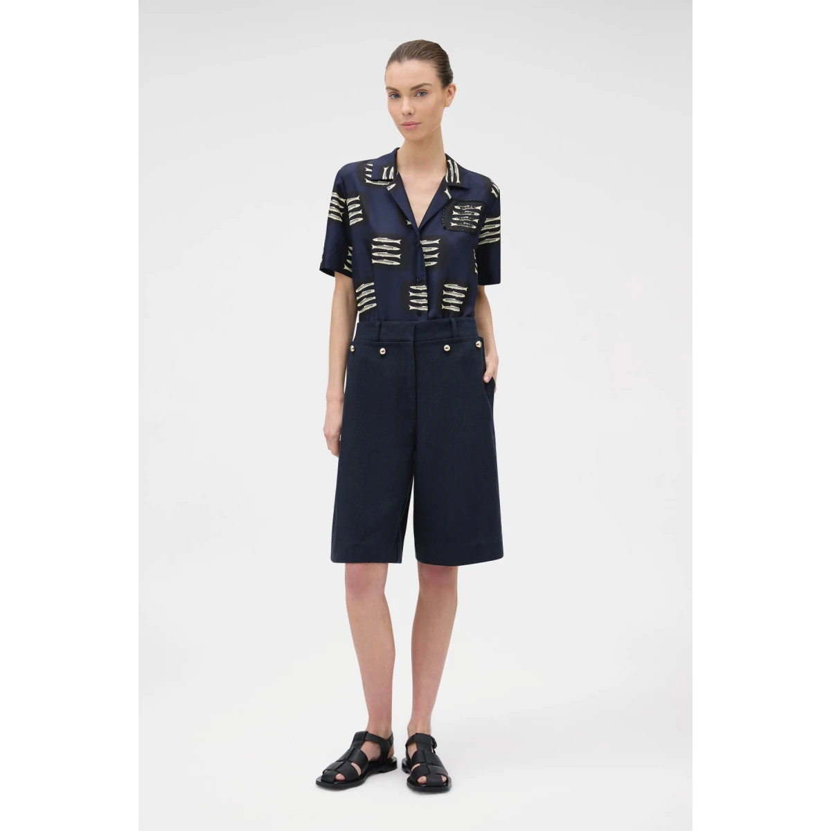 Button Detail Culotte