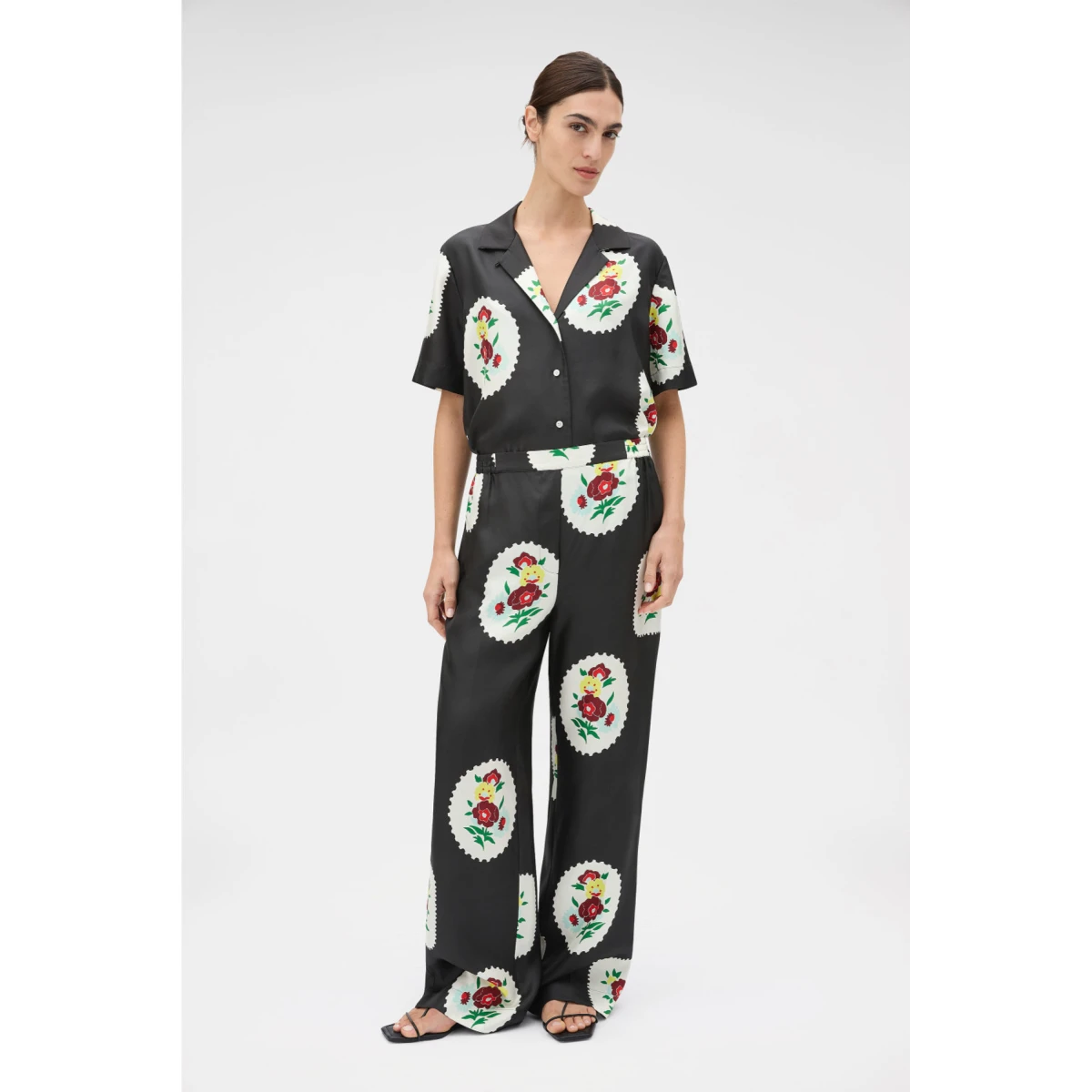 Folk Doilie Print Pj Pant