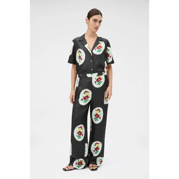 Folk Doilie Print Pj Pant