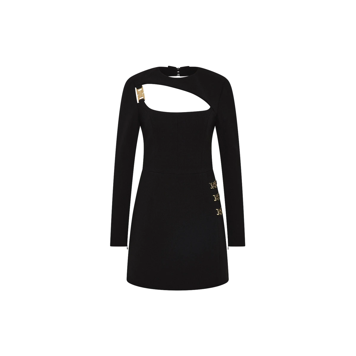 Rebecca Vallance Black Dreses The Milena Mini Dress in black infuses chic style with modern design. Tailored from bonded crepe