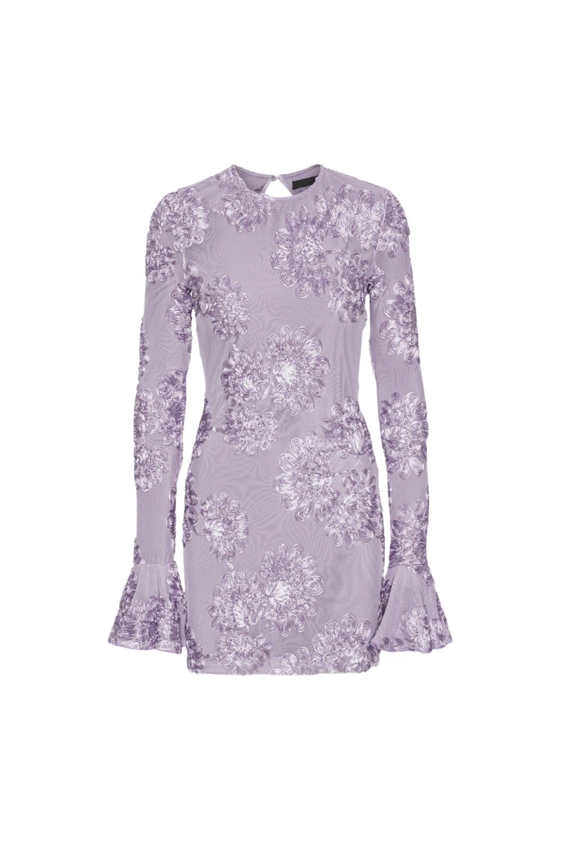 Rotate-Birger-Christensen-3D-Mesh-Mini-Dress-Purple-dress-coveti-2025-838180_nobg Rotate Purple Dress luxury Clothing from Coveti Marketplace