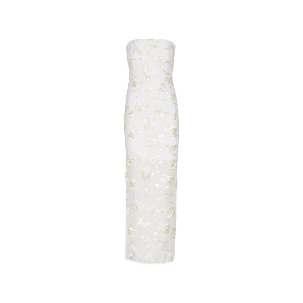 Rotate White Dress luxury Clothing from Coveti Marketplace