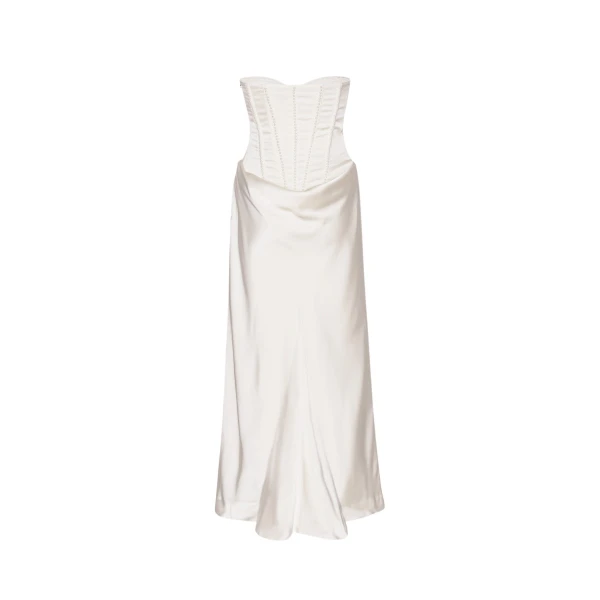 Rotate White Dress luxury Clothing from Coveti Marketplace