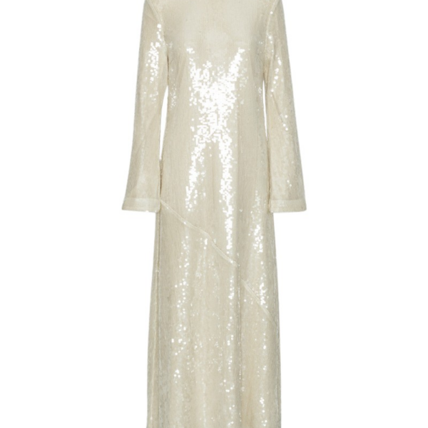 Sequin Maxi Dress White