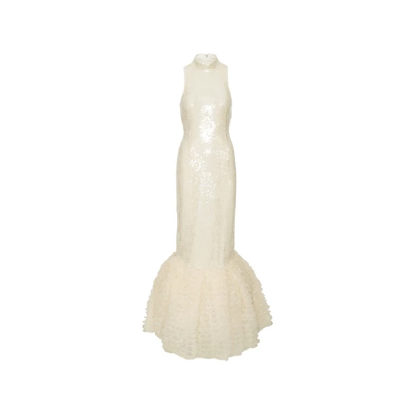 Rotate White Dress luxury Clothing from Coveti Marketplace