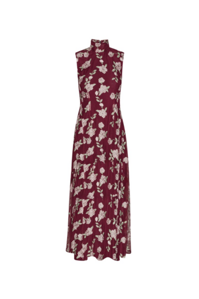 【関税&送料込】Rotate Birger Christensen Long Bordeaux Dres Lace Maxi Dress Bordeaux - ROTATE Birger Christensen