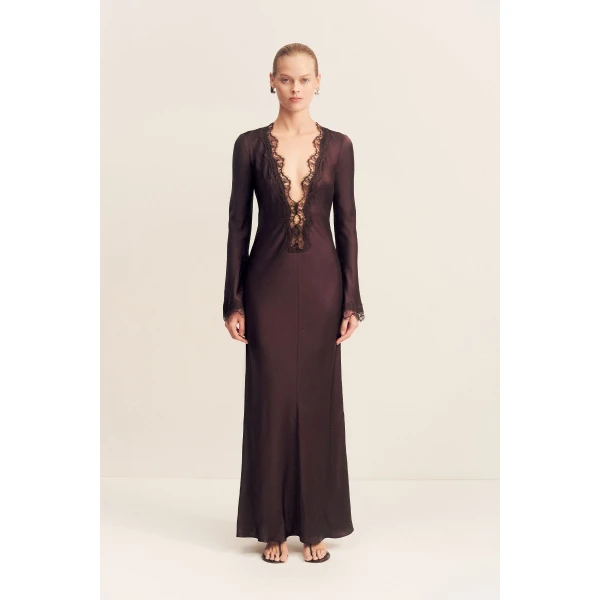 Shona Joy Brown Dresses luxury Clothing from Coveti Marketplace