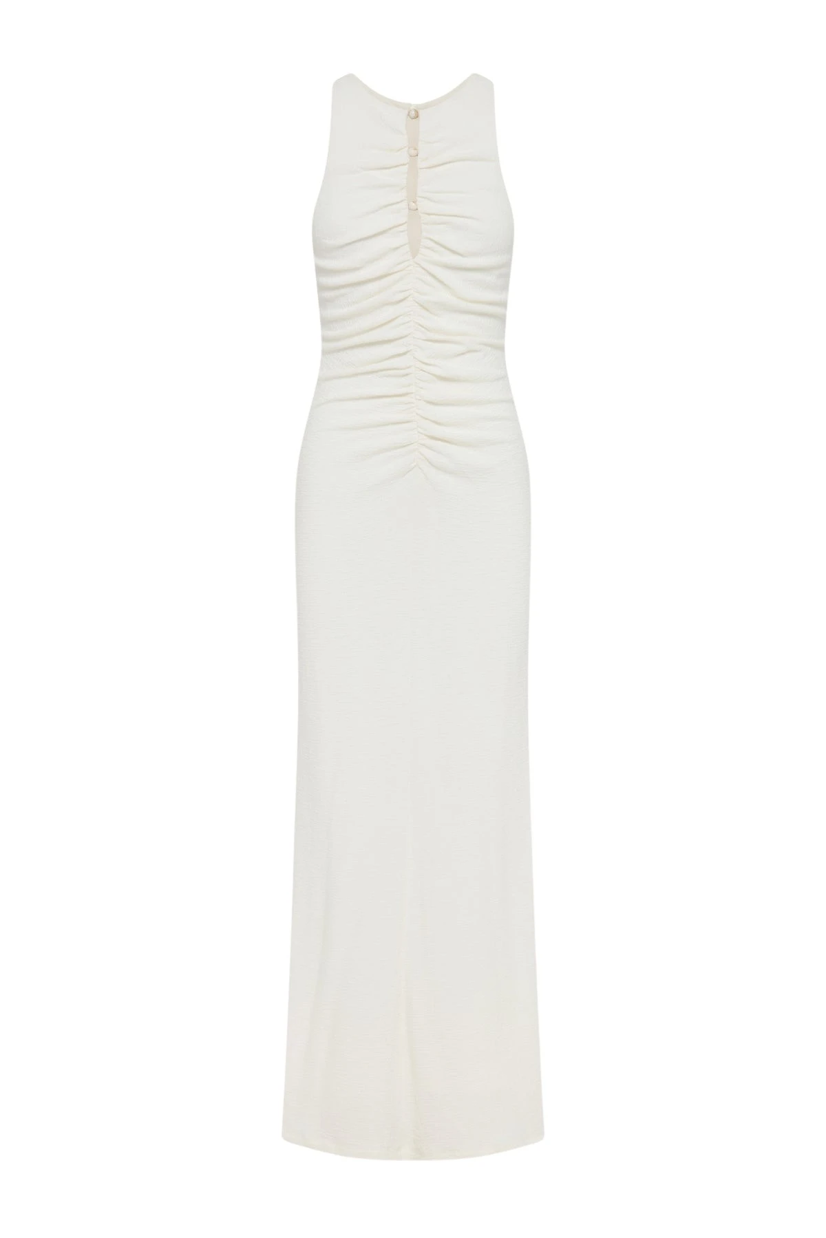 Beau Gathered Maxi Dress - Ivory