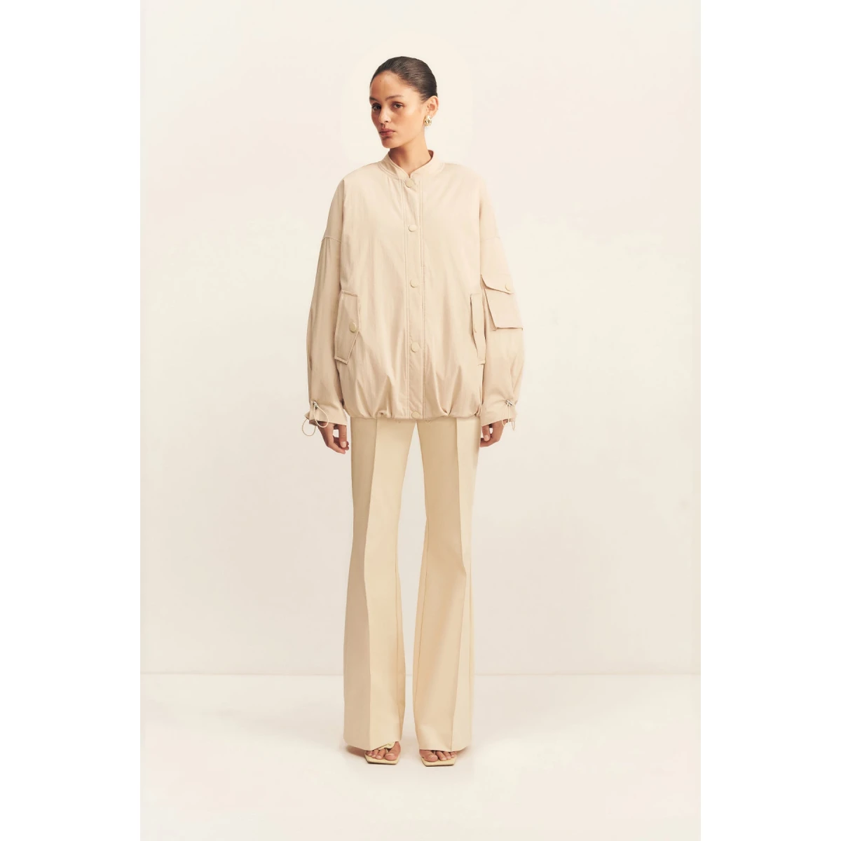 Campbell Bomber Jacket - Oat Milk - Image 2
