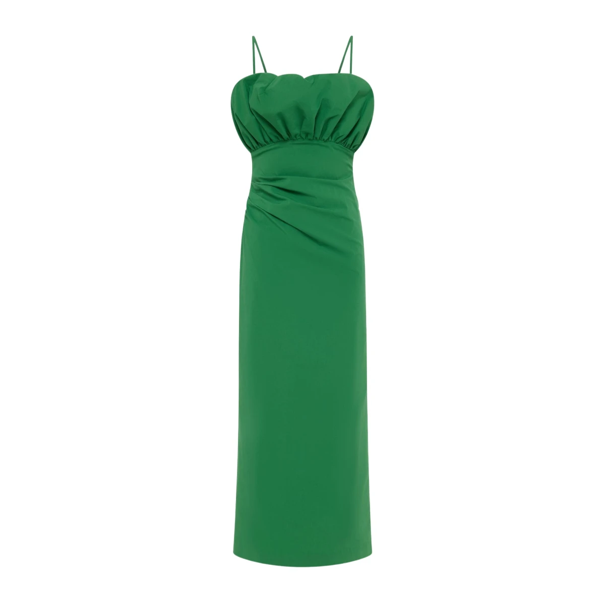 Campbell Bubble Bodice Midi Dress - Abundant Green - Image 1